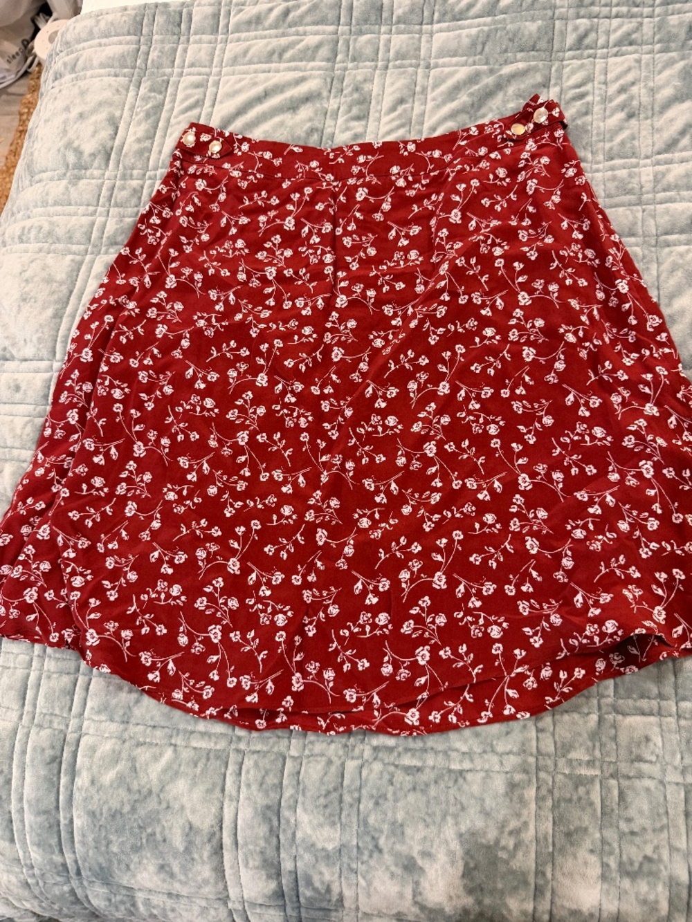 The Kooples Burgundy flare skirt with adjustable waist - Size FR1/ US 4